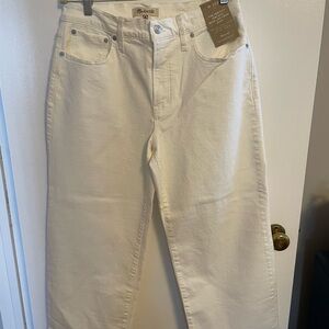 Madewell Cream Denim Pants